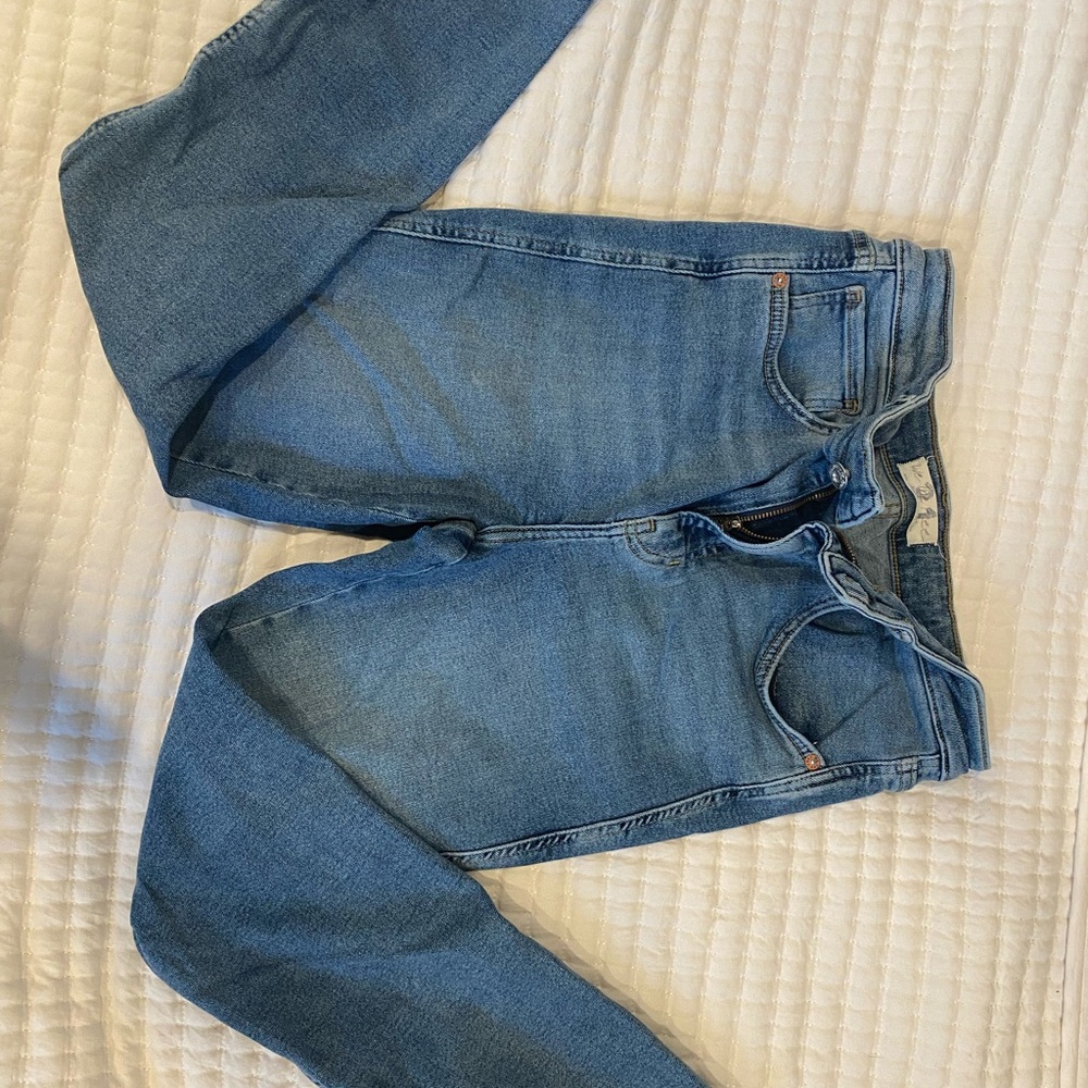 We The Free Blue Skinny Jeans with Faded Details
